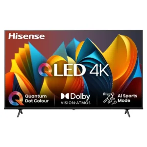 Indrukwekkende Hisense E79NQ TV collectie met 4K UHD QLED-technologie, perfect voor een optimale kijkervaring.